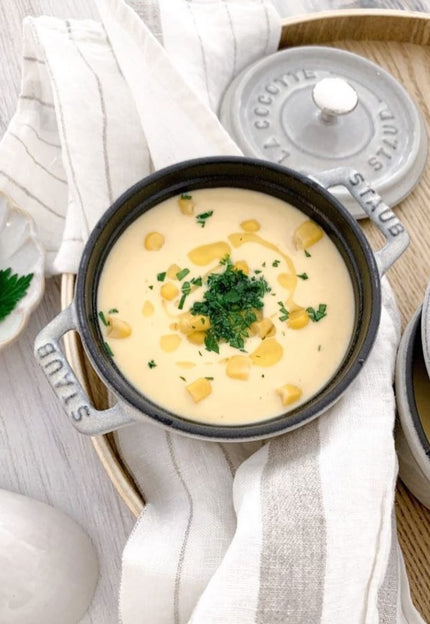 Chicken corn soup made with <strong>GREEN MASALA 🌿💚</strong> The secret behind every great curry! Fragrant, fresh and packed with so much flavour and love. Your kitchen will never be the same again. Trust us! 😍✨